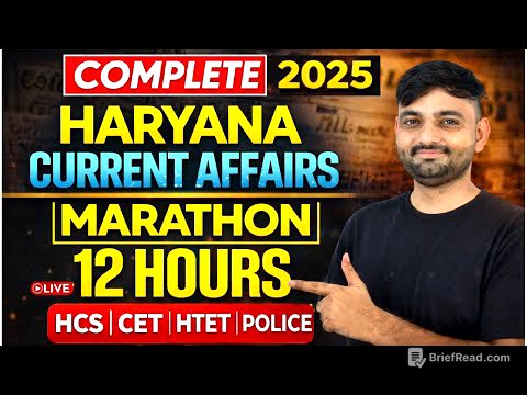 🔥 FULL YEAR HARYANA CURRENT AFFAIRS 2025 🔥 | One Shot Marathon | CET Mains | Police | HCS | HTET