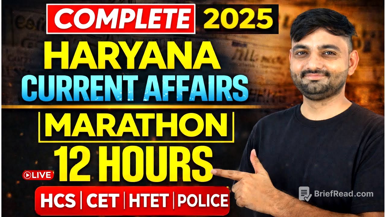 🔥 FULL YEAR HARYANA CURRENT AFFAIRS 2025 🔥 | One Shot Marathon | CET Mains | Police | HCS | HTET