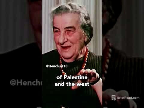 1973: Former Israeli Prime Minister Golda Meir gives a poignant history lesson.