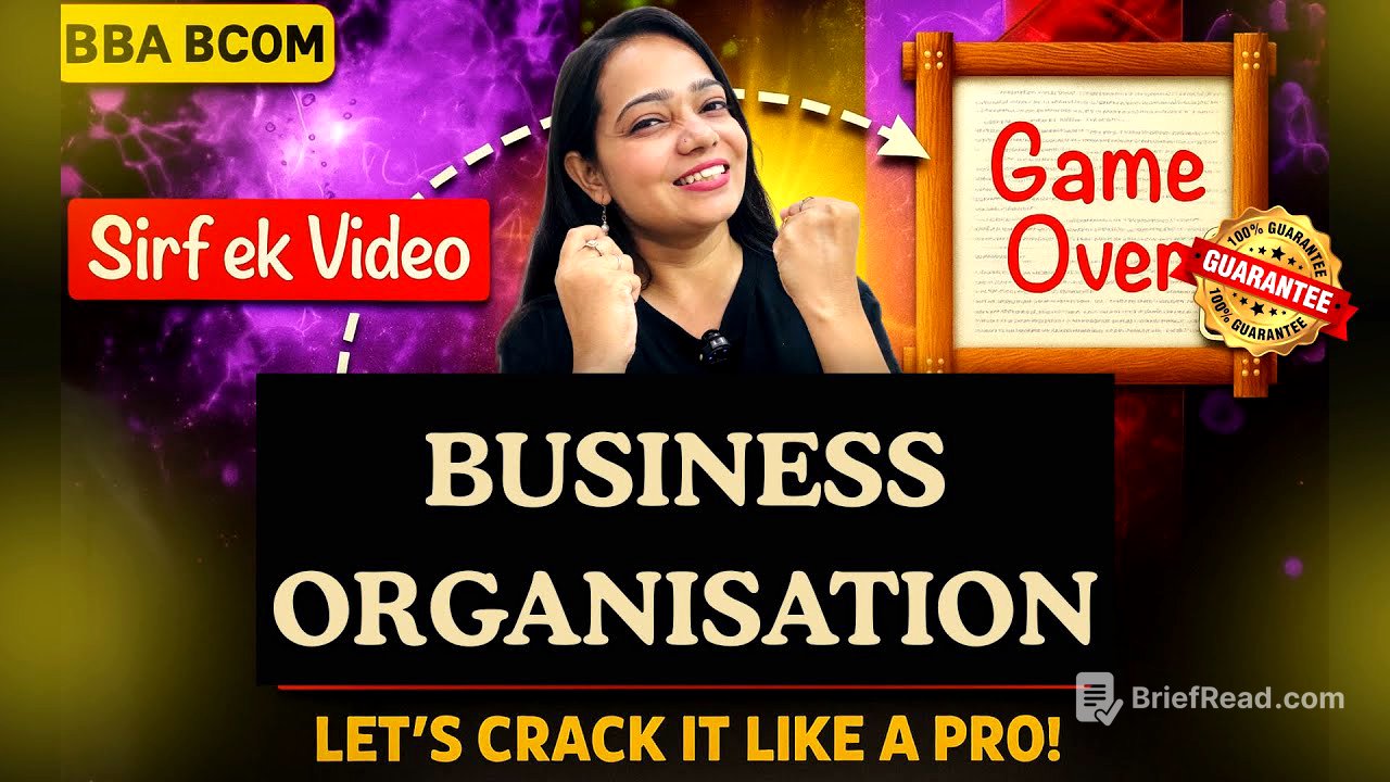 Business Organisation Marathon | Full Syllabus in One Go 💥 | BBA/BCom 2025 | Master Every Concept!