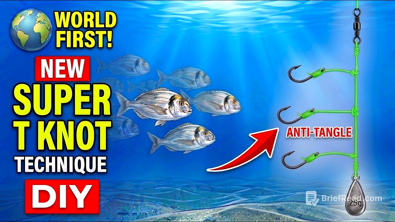 World First! New Super T Knot Technique | DIY No Tangle 3 Hook Bottom Fishing Rig🎣