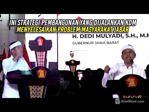 INI STRATEGI PEMBANGUNAN YANG DIJALANKAN KDM - UNTUK MENYELESAIKAN PROBLEM MASYARAKAT JABAR