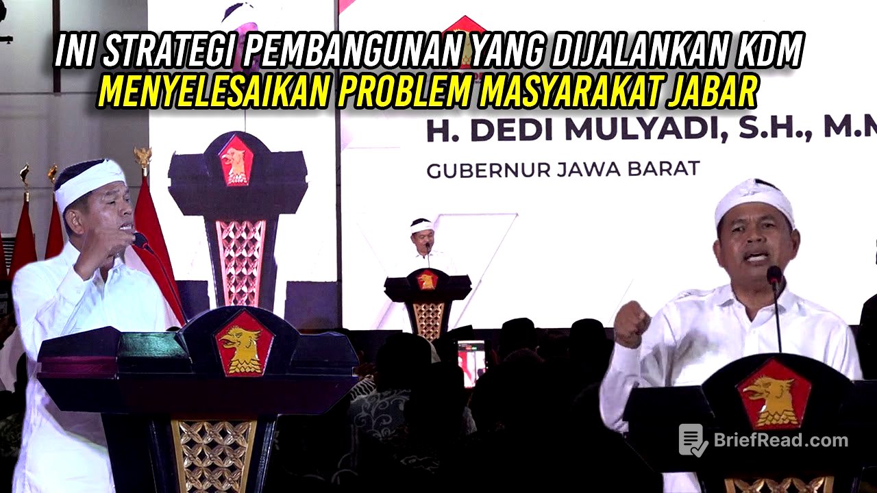 INI STRATEGI PEMBANGUNAN YANG DIJALANKAN KDM - UNTUK MENYELESAIKAN PROBLEM MASYARAKAT JABAR