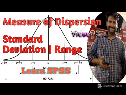 How to find the Measure of Dispersion by SPSS | Range | Standard Deviation | Variability |