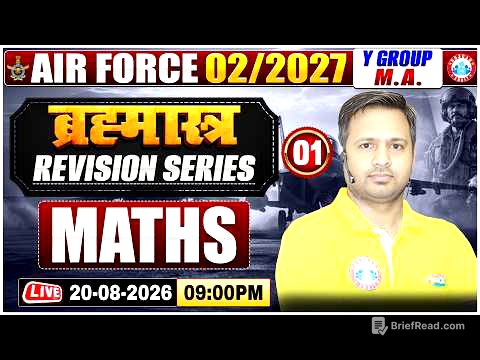 Airforce 2 2027 Maths Class | Brahmastra Revision Series | Maths For Airforce Y Group & MA