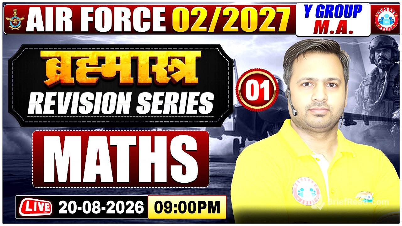 Airforce 2 2027 Maths Class | Brahmastra Revision Series | Maths For Airforce Y Group & MA