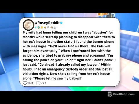 My wife had been telling our children I was "abusive" for months while secretly planning...
