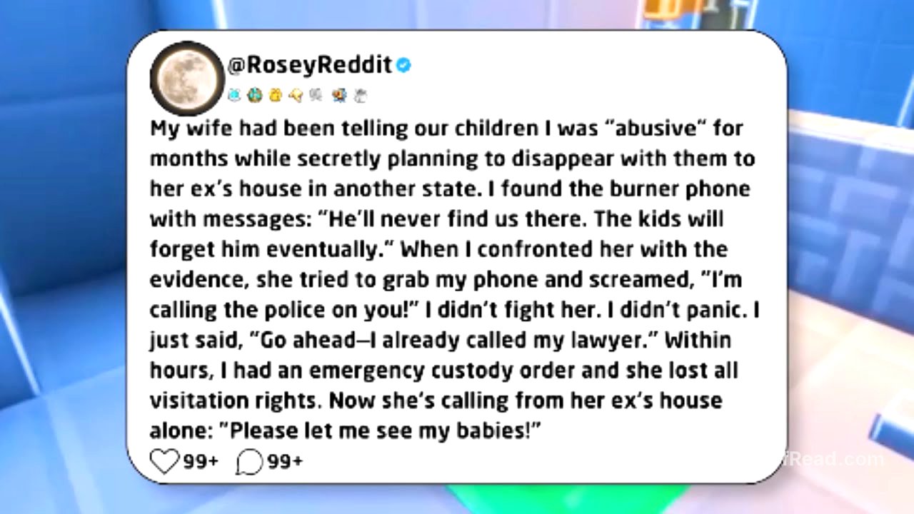 My wife had been telling our children I was "abusive" for months while secretly planning...