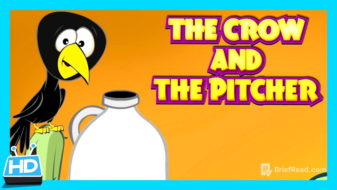 The Crow and The Pitcher Story | The Thirsty Crow Story In English by Kids Hut | Moral Story
