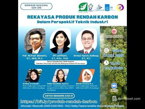Webinar Nasional seri#248 “Rekayasa Produk Rendah Karbon dalam Perspektif Teknik Industri“