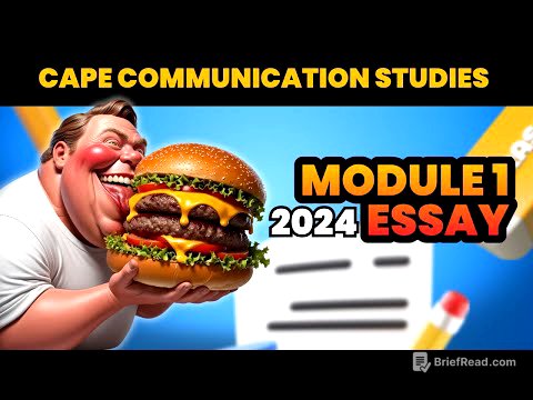 How to Write the 2024 CAPE Communication Studies Module 1 Essay || Free Notes and Sample Essay