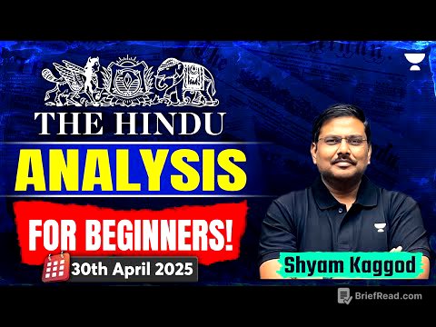The Hindu Newspaper Analysis for Beginners | 30th April | UPSC Current Affairs Today | Shyam Kaggod