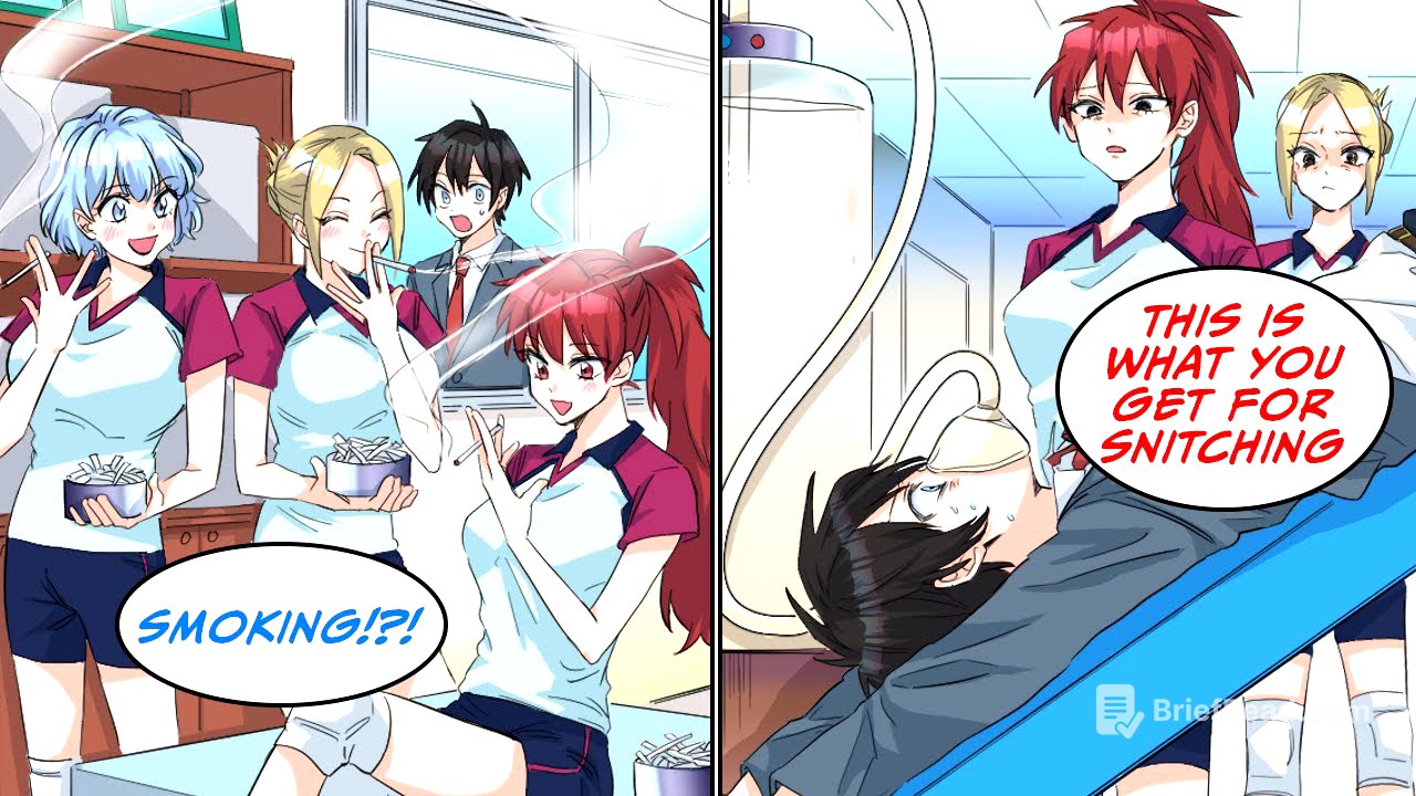Saw the girl's volleyball team smoking, but then… [Manga Dub]