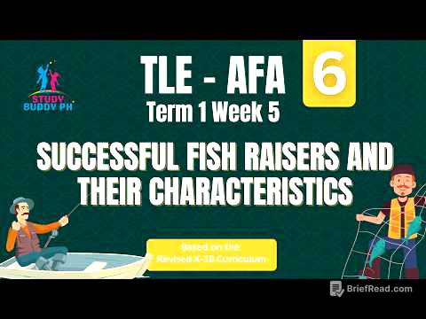 TLE 6 - AFA Term 1 Week 5: Successful Fish Raisers and Their Characteristics