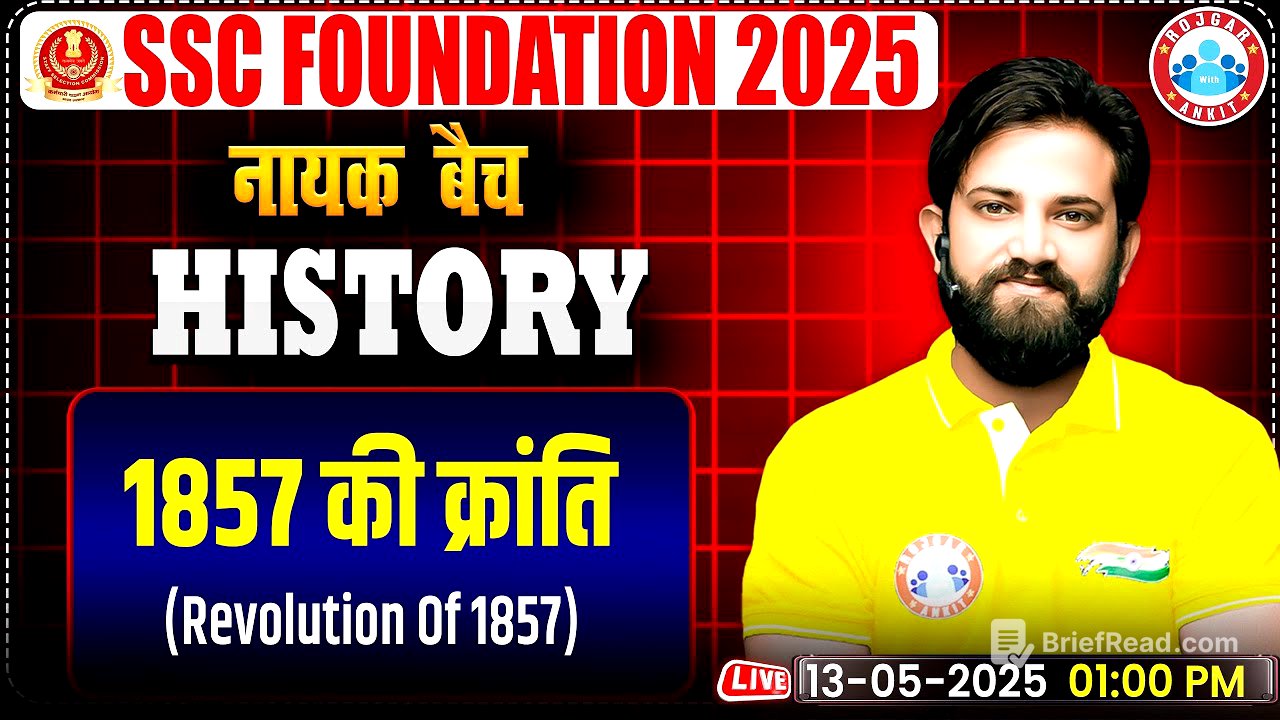 Revolution Of 1857: Modern History By Naveen Sir | GS for SSC CGL, CHSL, CPO, MTS Exam 2025