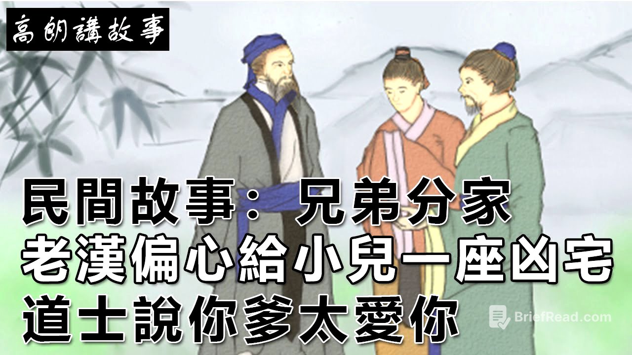民間故事：兄弟分家，老漢偏心給小兒一座凶宅，道士說你爹太愛你｜高朗講故事