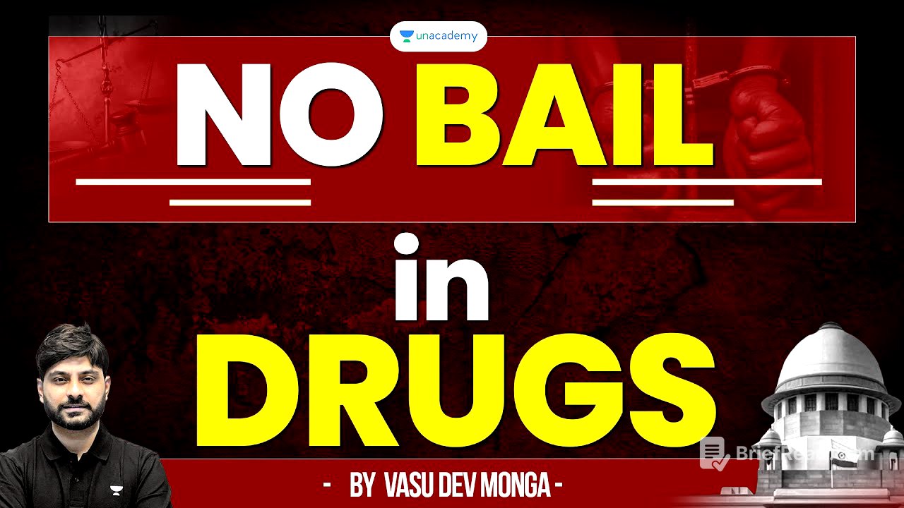 No Bail in Drug Cases: Supreme Court Ruling Explained | Vasu Dev Monga