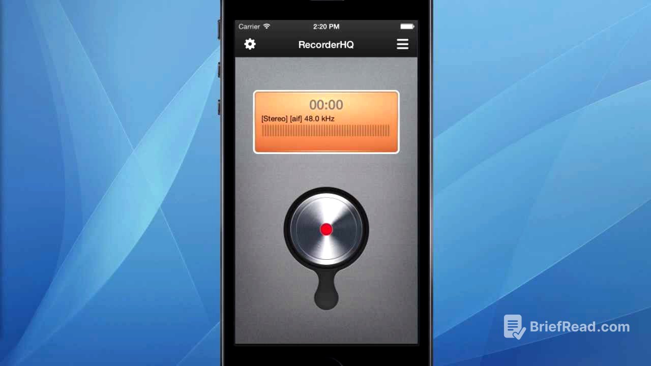 RecorderHQ  A free voice recorder app for iPhone & iPad