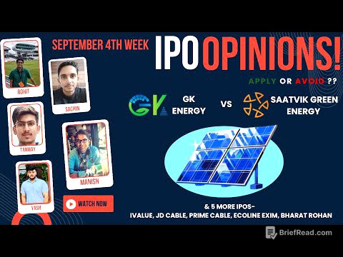 GK Energy, Saatvik Green & other September 4th Week IPOs : Apply/Avoid? Primary Market Chatter