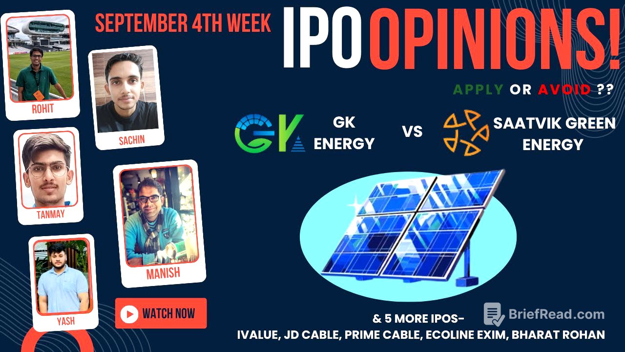 GK Energy, Saatvik Green & other September 4th Week IPOs : Apply/Avoid? Primary Market Chatter
