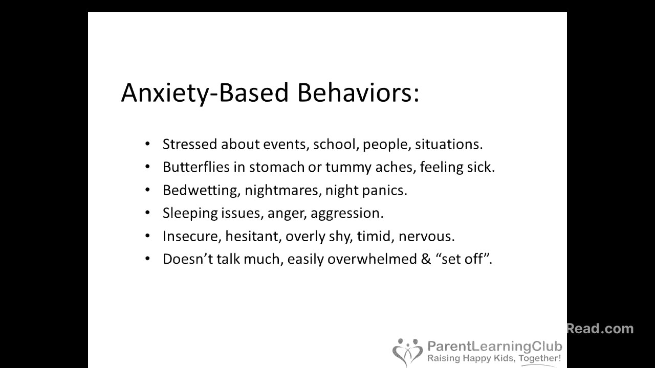 Child Behaviour Solutions Webinar:  Overcoming Childhood Anxieties and Fears.
