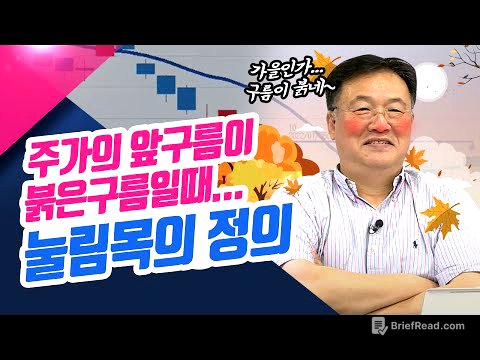 주가의 앞구름이 붉은구름일 때..."눌림목"의 정의하리다! 기준선고급2편ㅣ종목상담소(22.10.10)
