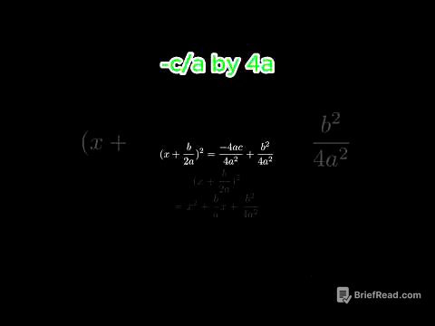 Proof of the Quadratic Formula  #mathematics #education #algebra #math
