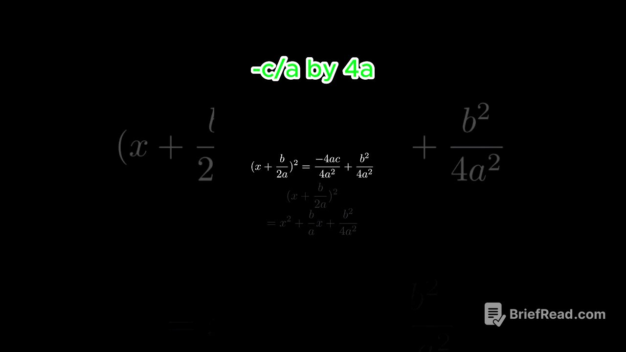 Proof of the Quadratic Formula  #mathematics #education #algebra #math