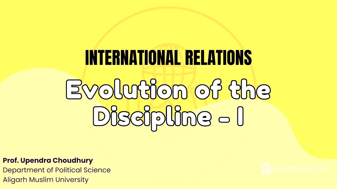 Evolution of the Discipline -I