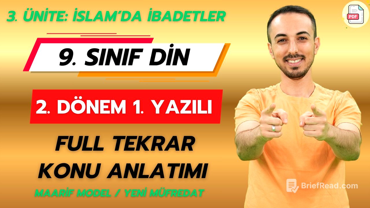 9. Sınıf Din Kültürü 2. Dönem 1. Yazılıya Hazırlık #2026