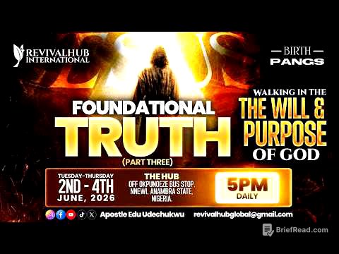 BIRTHPANGS ||  FOUNDATIONAL TRUTH ( WALKING IN THE WILL & PURPOSE OF GOD) PART THREE || 04 - 06 -26