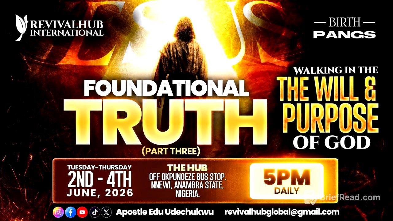 BIRTHPANGS ||  FOUNDATIONAL TRUTH ( WALKING IN THE WILL & PURPOSE OF GOD) PART THREE || 04 - 06 -26