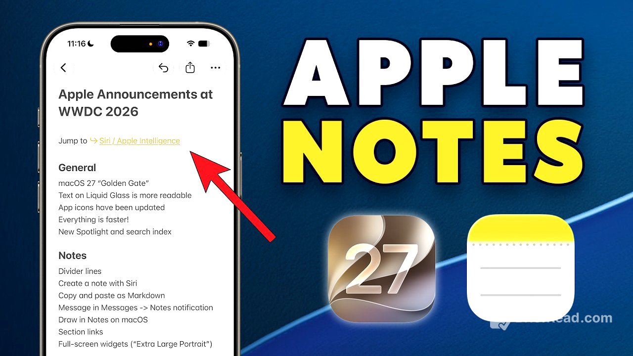 What’s new in Apple Notes in iOS 27?
