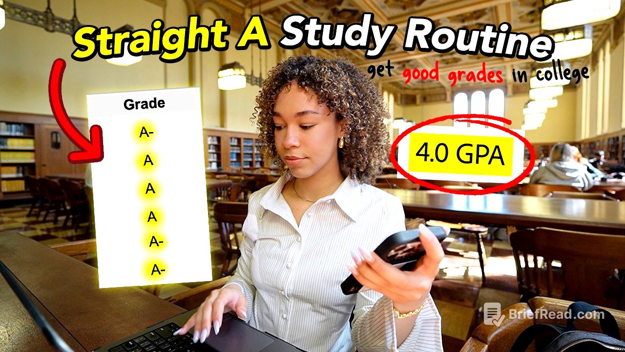 How to get GOOD GRADES in COLLEGE ✅ straight A student study routine + organization tips
