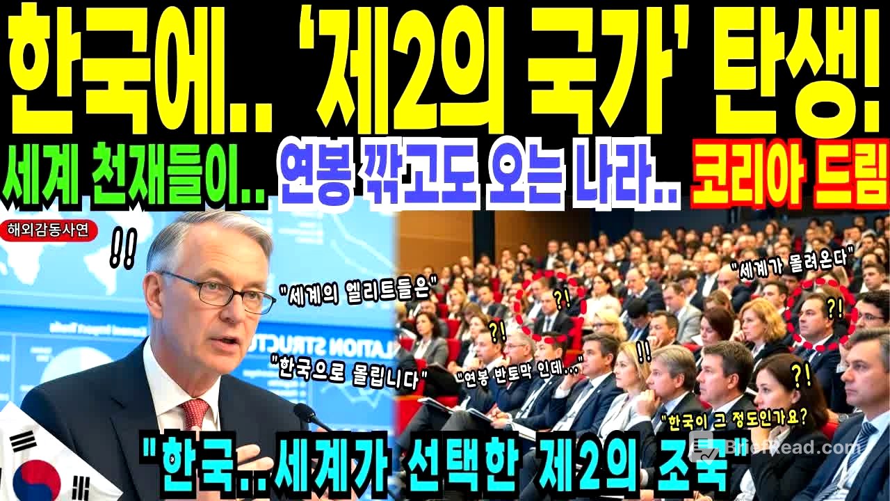 세계 최고 엘리트들이 연봉 반토막 내고 한국 선택？ 하버드 교수도 인정한 비밀, 새로운 국가가 탄생한다! ｜ 해외감동사연
