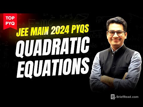 Quadratic Equation JEE Main PYQs | Top PYQs of JEE Main 2024 | JEE Main Math PYQs | MathonGo