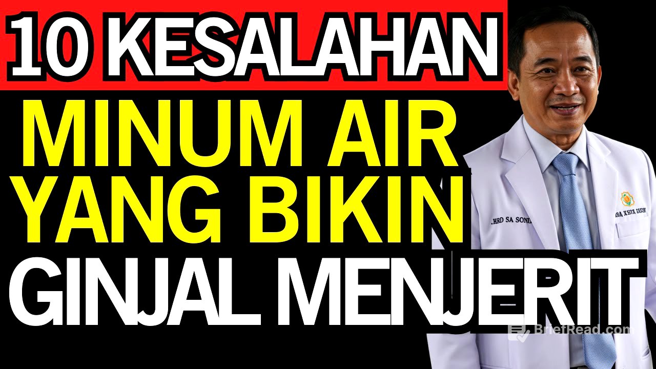 10 KESALAHAN MINUM AIR yang Membuat GINJAL Anda “BERTERIAK Minta TOLONG!!" Kesehatan Lansia