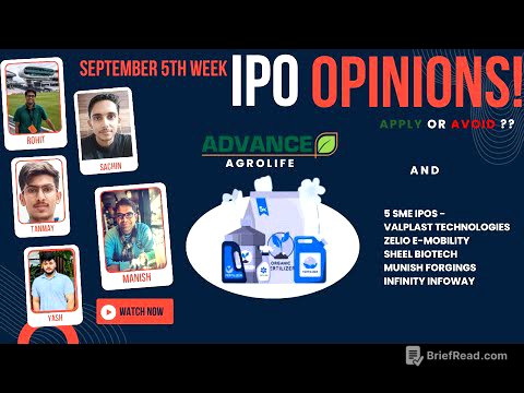 Advance Agolife, Valplast & other September 5th Week IPOs : Apply/Avoid? Primary Market Chatter