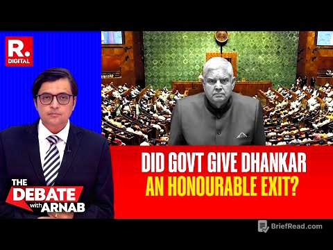 Arnab Asks: Where Blank Papers Signed In Parliament To Impeach Justice Varma Or Force Dhankhar To?