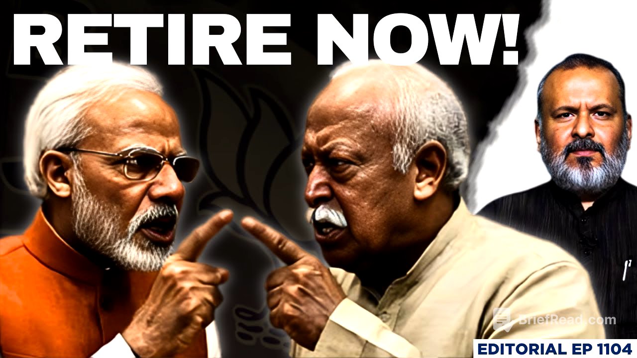 5 Reasons Why Bhagwat Wants Modi To Retire | Editorial with Sujit Nair | BJP | RSS