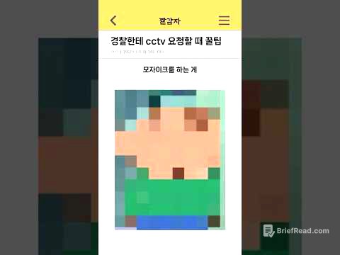 경찰한테 cctv 요청할 때 꿀팁