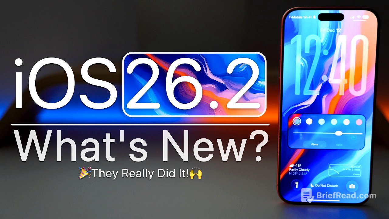 iOS 26.2 is Out! - What's New?