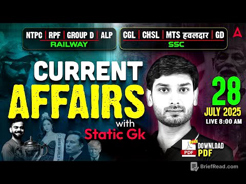 Current Affairs Today | 28 July Current Affairs 2025 | Daily Current Affairs By Ashutosh Sir