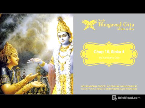 #534 Bhagavad-gita Chapter 16,Śloka 4-Kartikeya das