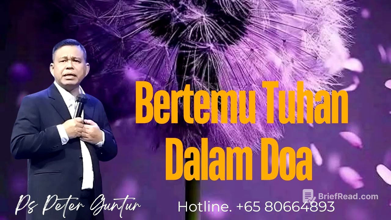 BERTEMU ALLAH DALAM  DOA DAN KEINTIMAN  BERJUMPA DENGAN URAPANYA - PETER GUNTUR
