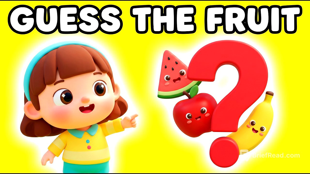 Guess the Fruit Name 🍎 | Fruits for Kids | Fun Toddler Game