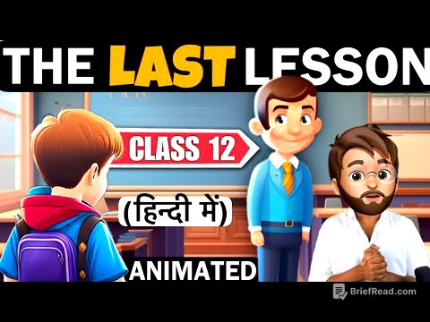 The last lesson Class 12 | Animated | Full ( हिंदी में ) Explained |Flamingo book by Alphonse Daudet