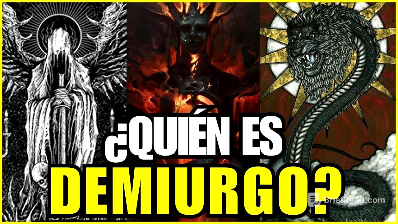 DEMIURGO: El dios engañoso del Antiguo Testamento en el Gnosticismo