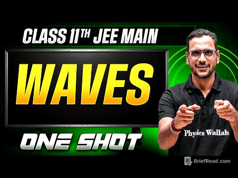 MANZIL Comeback: WAVES in 1 Shot | All Concepts + PYQs | JEE Main