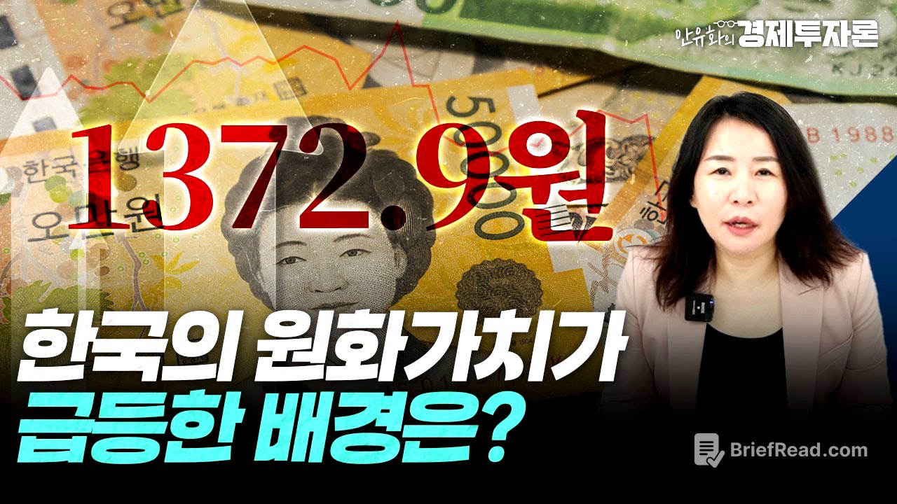 한국의 원화가치가 급등한 배경은?ㅣ안유화 경제투자론